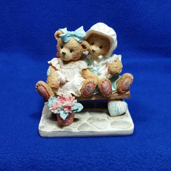Cherished Teddies Tracie & Nicole Side By Side With Friends Figurine 911372 1992 - Picture 1 of 10